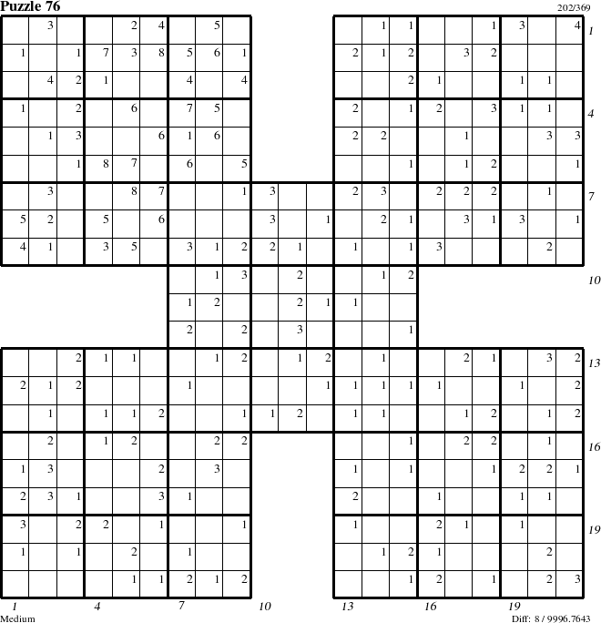 Step-by-Step Instructions for Puzzle 76 with all 8 steps marked