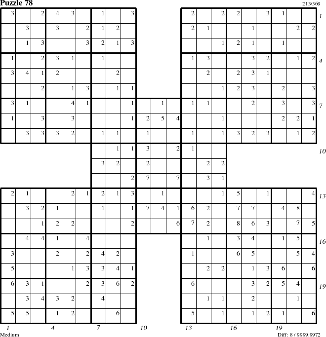 Step-by-Step Instructions for Puzzle 78 with all 8 steps marked