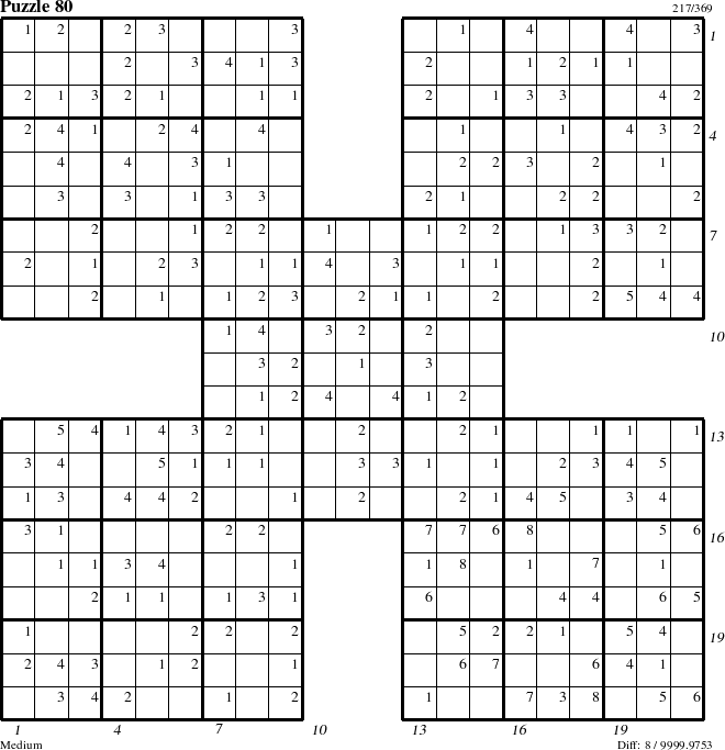 Step-by-Step Instructions for Puzzle 80 with all 8 steps marked