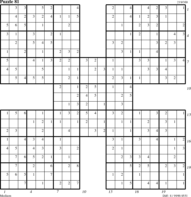 Step-by-Step Instructions for Puzzle 81 with all 8 steps marked