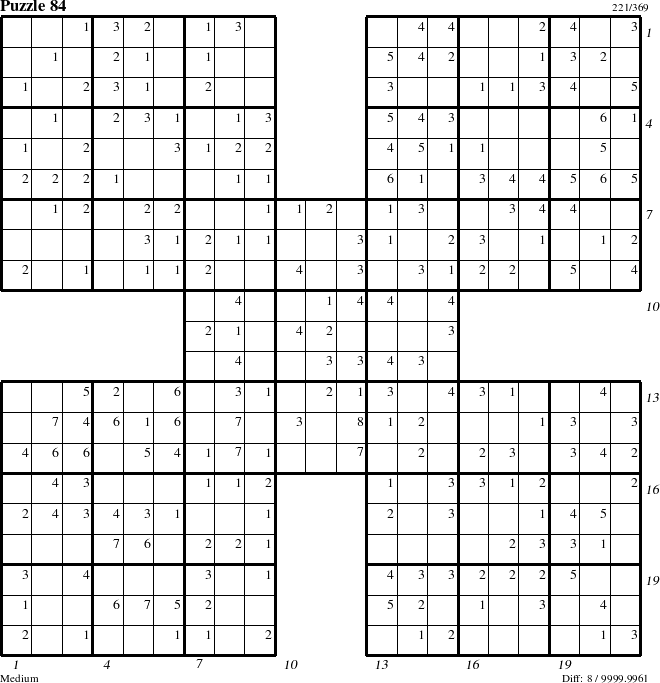 Step-by-Step Instructions for Puzzle 84 with all 8 steps marked