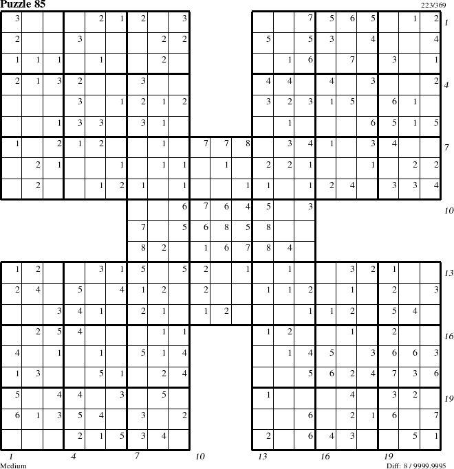 Step-by-Step Instructions for Puzzle 85 with all 8 steps marked