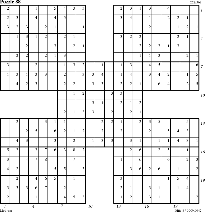 Step-by-Step Instructions for Puzzle 88 with all 8 steps marked