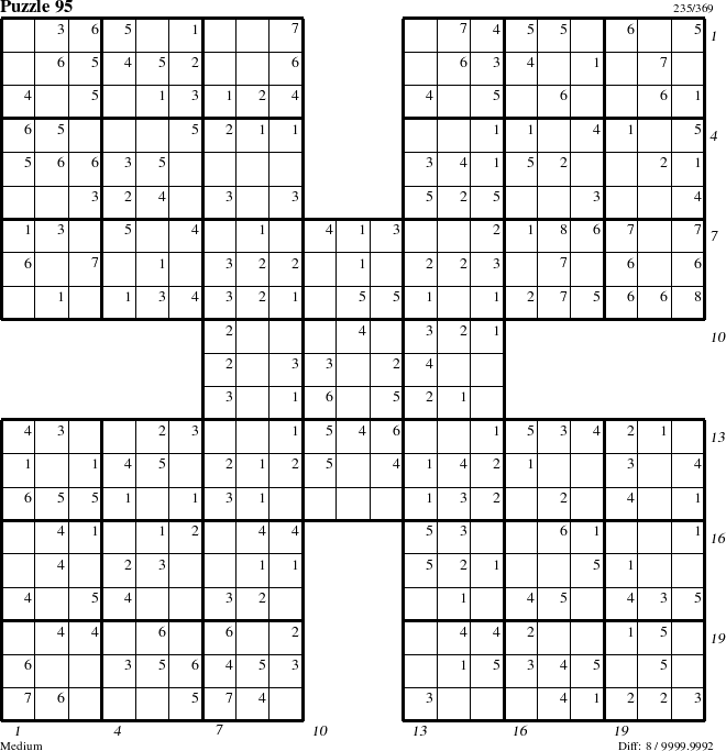 Step-by-Step Instructions for Puzzle 95 with all 8 steps marked