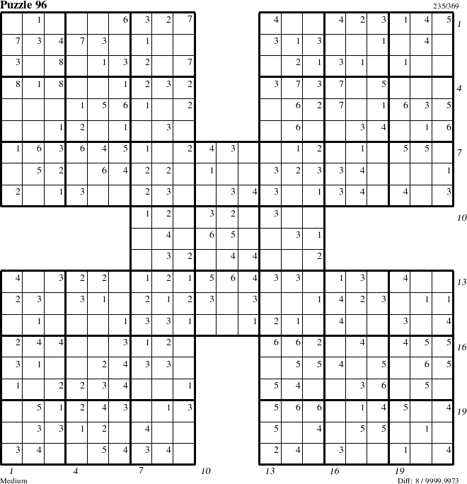 Step-by-Step Instructions for Puzzle 96 with all 8 steps marked