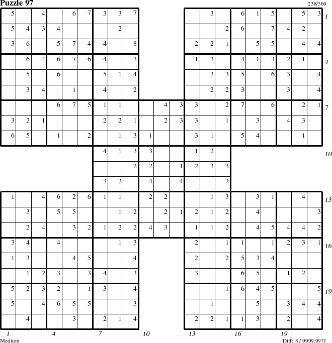 Step-by-Step Instructions for Puzzle 97 with all 8 steps marked