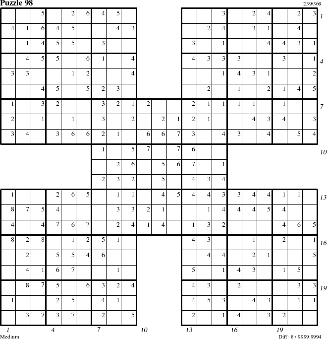 Step-by-Step Instructions for Puzzle 98 with all 8 steps marked