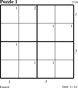 Step-by-Step Instructions for Puzzle 1 with all 2 steps marked