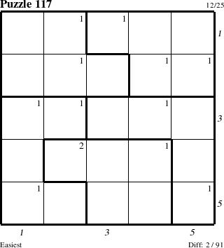 Step-by-Step Instructions for Puzzle 117 with all 2 steps marked