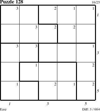 Step-by-Step Instructions for Puzzle 128 with all 3 steps marked