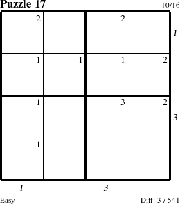 Step-by-Step Instructions for Puzzle 17 with all 3 steps marked