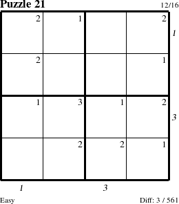 Step-by-Step Instructions for Puzzle 21 with all 3 steps marked