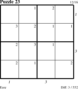 Step-by-Step Instructions for Puzzle 23 with all 3 steps marked