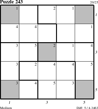 Step-by-Step Instructions for Puzzle 243 with all 5 steps marked