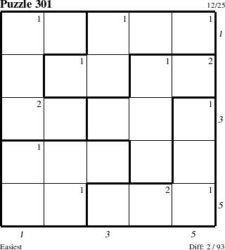 Step-by-Step Instructions for Puzzle 301 with all 2 steps marked