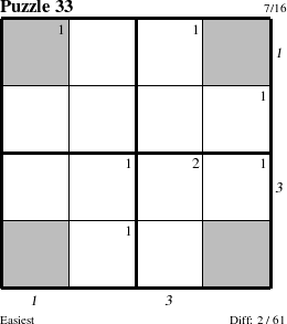 Step-by-Step Instructions for Puzzle 33 with all 2 steps marked