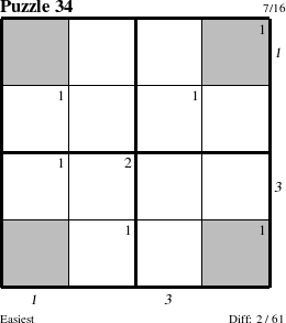 Step-by-Step Instructions for Puzzle 34 with all 2 steps marked