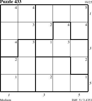 Step-by-Step Instructions for Puzzle 433 with all 5 steps marked