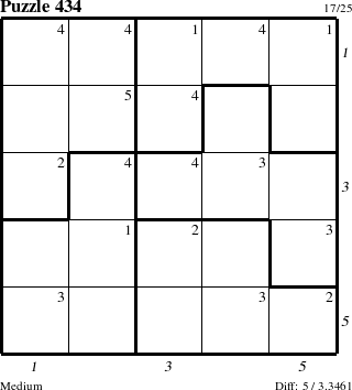 Step-by-Step Instructions for Puzzle 434 with all 5 steps marked