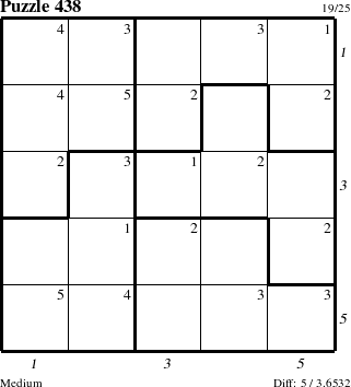 Step-by-Step Instructions for Puzzle 438 with all 5 steps marked