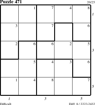 Step-by-Step Instructions for Puzzle 471 with all 8 steps marked