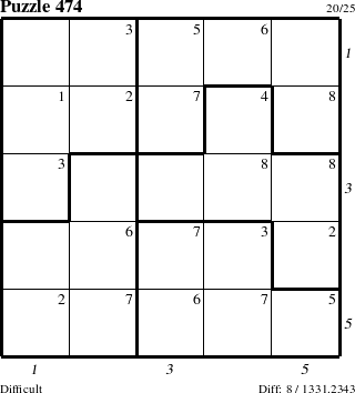 Step-by-Step Instructions for Puzzle 474 with all 8 steps marked