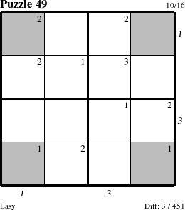 Step-by-Step Instructions for Puzzle 49 with all 3 steps marked