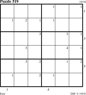 Step-by-Step Instructions for Puzzle 519 with all 4 steps marked