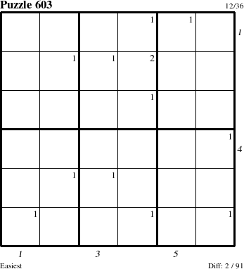 Step-by-Step Instructions for Puzzle 603 with all 2 steps marked