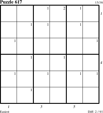 Step-by-Step Instructions for Puzzle 617 with all 2 steps marked