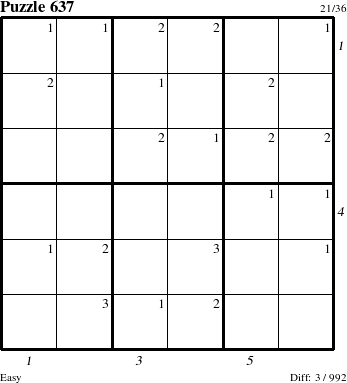 Step-by-Step Instructions for Puzzle 637 with all 3 steps marked