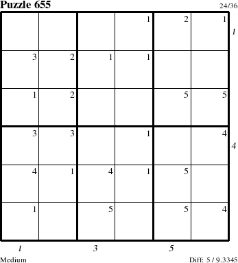 Step-by-Step Instructions for Puzzle 655 with all 5 steps marked