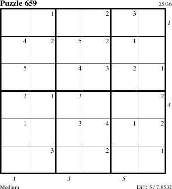 Step-by-Step Instructions for Puzzle 659 with all 5 steps marked