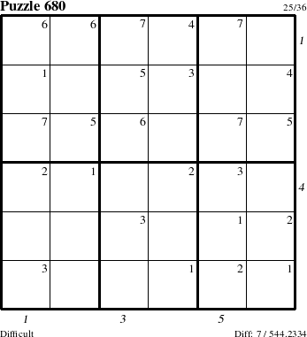 Step-by-Step Instructions for Puzzle 680 with all 7 steps marked