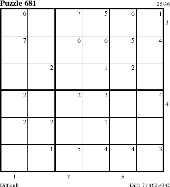 Step-by-Step Instructions for Puzzle 681 with all 7 steps marked