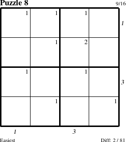 Step-by-Step Instructions for Puzzle 8 with all 2 steps marked