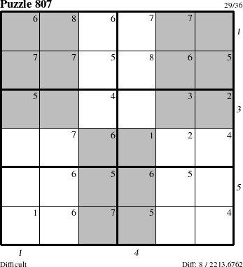 Step-by-Step Instructions for Puzzle 807 with all 8 steps marked