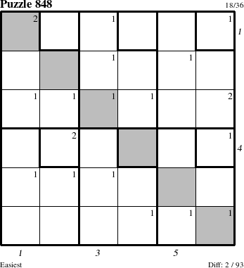 Step-by-Step Instructions for Puzzle 848 with all 2 steps marked