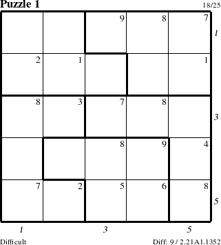 Step-by-Step Instructions for Puzzle 1 with all 9 steps marked