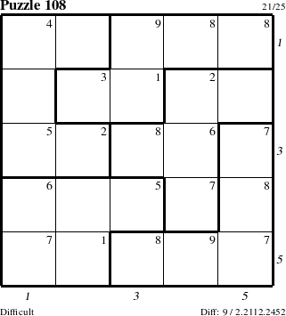 Step-by-Step Instructions for Puzzle 108 with all 9 steps marked