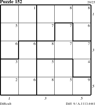 Step-by-Step Instructions for Puzzle 152 with all 9 steps marked