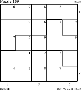 Step-by-Step Instructions for Puzzle 159 with all 9 steps marked