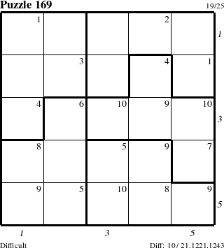 Step-by-Step Instructions for Puzzle 169 with all 10 steps marked