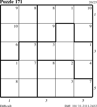 Step-by-Step Instructions for Puzzle 171 with all 10 steps marked