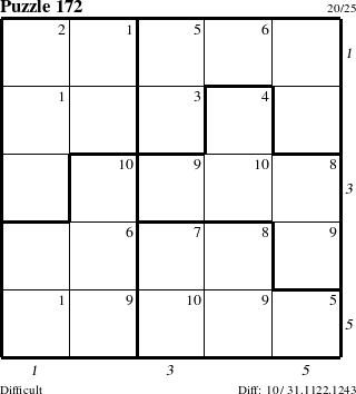 Step-by-Step Instructions for Puzzle 172 with all 10 steps marked