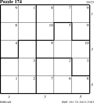 Step-by-Step Instructions for Puzzle 174 with all 10 steps marked