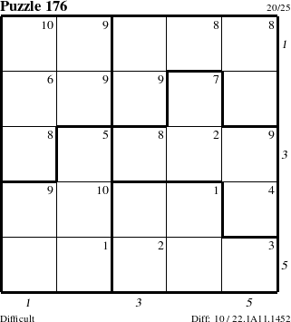 Step-by-Step Instructions for Puzzle 176 with all 10 steps marked