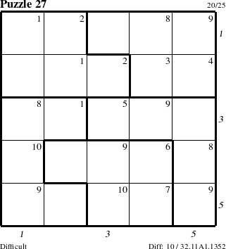 Step-by-Step Instructions for Puzzle 27 with all 10 steps marked