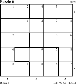 Step-by-Step Instructions for Puzzle 6 with all 9 steps marked