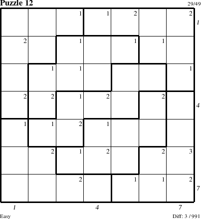 Step-by-Step Instructions for Puzzle 12 with all 3 steps marked